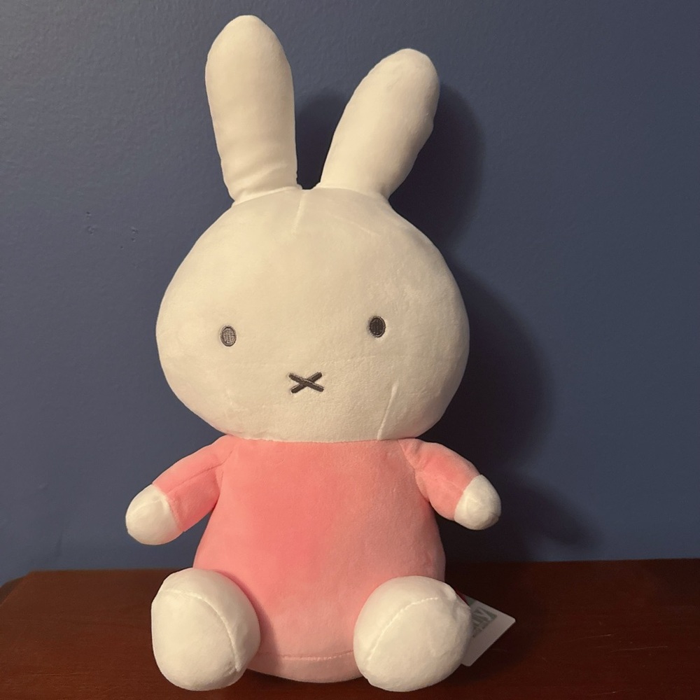 NWT 16” Miffy in pink dress plush bunny